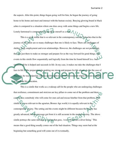 Poetry: the Epic Simile (Books 9-12, The Odyssey)