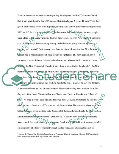 Government in the New Testament Church