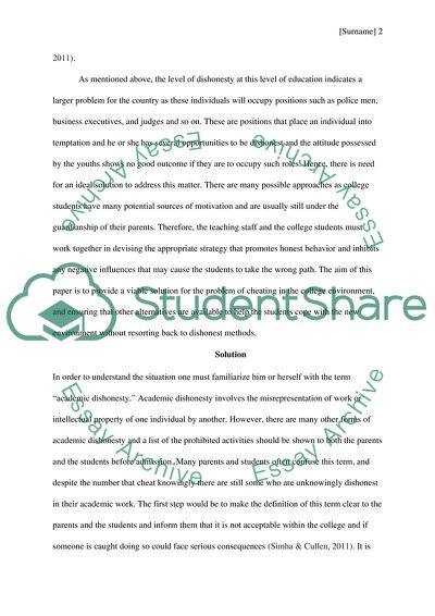 The Level of Cheating among the Students