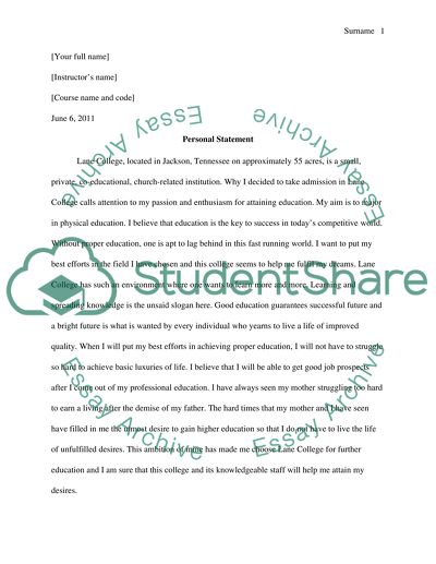 Admission to Lane College