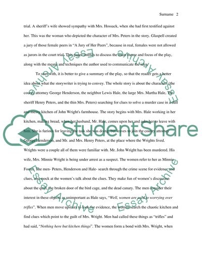 A Jury of Her Peers by Susan Glaspell