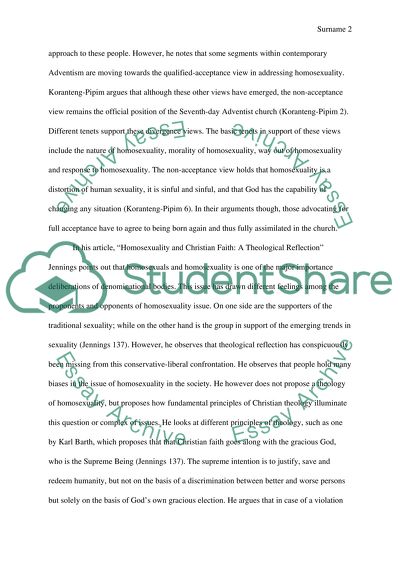 Homosexuality as a Theological Issue