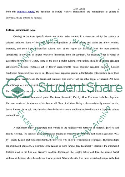 Asian Culture and Cultural Variations