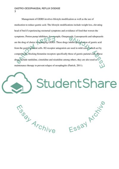 Gastroesophageal Reflux disease