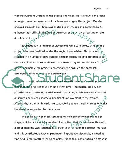 Design of a Web Recruitment System