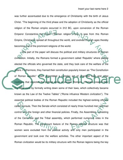 Evolution and Triumph of Roman Civilization