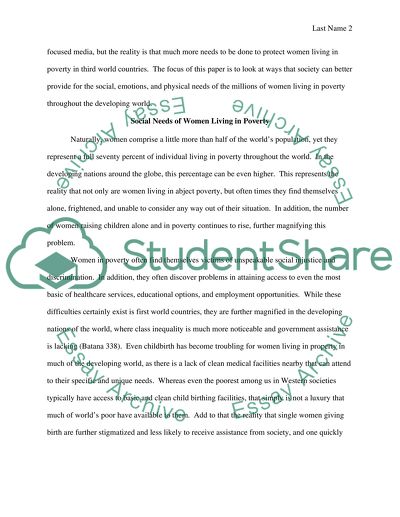 Women in Poverty Stricken Countries