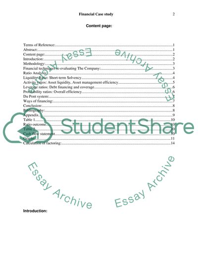 Financial Performance of Pace Leisurewear Ltd through Appropriate Theory and Relevant Techniques
