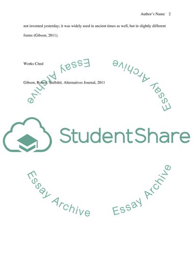 Bullshit by Robert Gibson