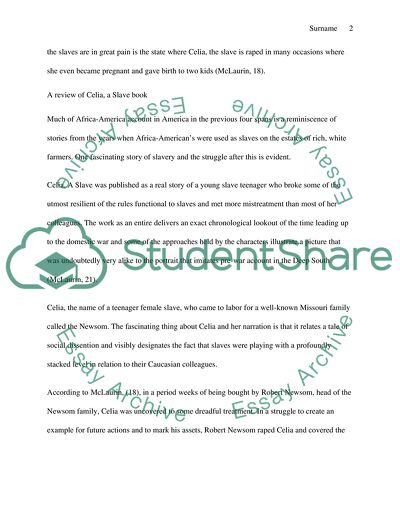 Celia, A Slave by Melton A. McLaurin