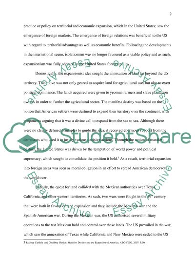 The political and economic foreign policy developments of the United States in the 19th century