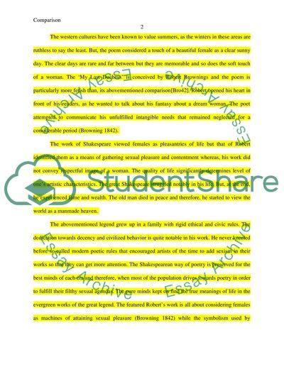 Shakespeares Sonnet 18 In Comparison With Robert Brownings His Last Duchess