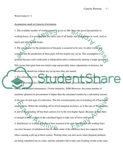 Capacity Planning and Financial Appraisal
