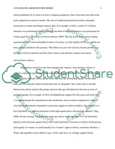 Attacks on Abortion Providers