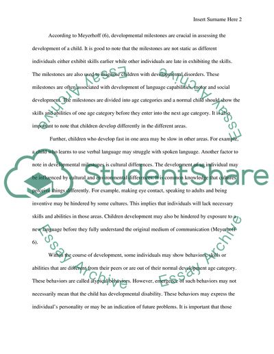 The Differences in Milestones between a Normal Person and a Person with Developmental Disabilities