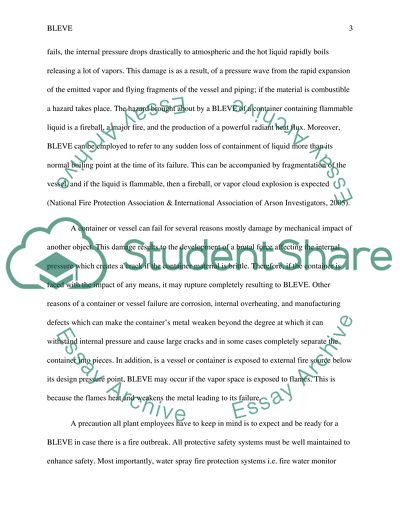 Boiling Liquid Expanding Vapor Explosion
