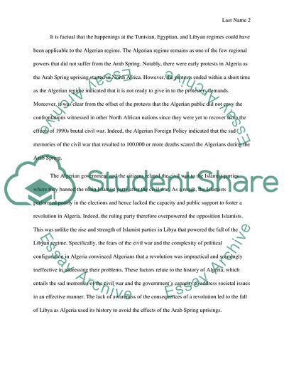 Why Libya Fell after Uprisings and Algeria Did Not