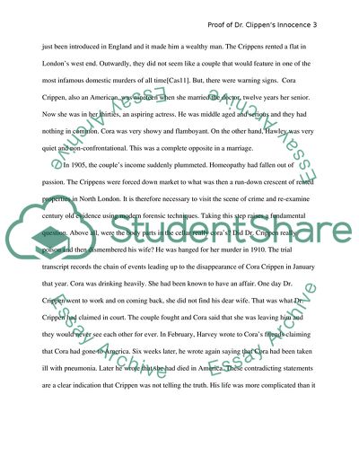 Proof of Dr. Clippens Innocence