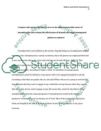 Macro and Micro Economics