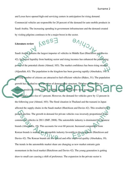 An economical analysis of the car market in Saudi Arabia