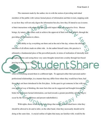 Public policy decisions and factual information