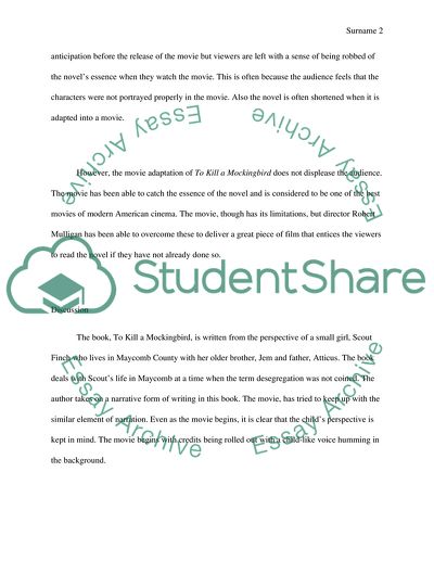 Discussion of To Kills a Mockingbird