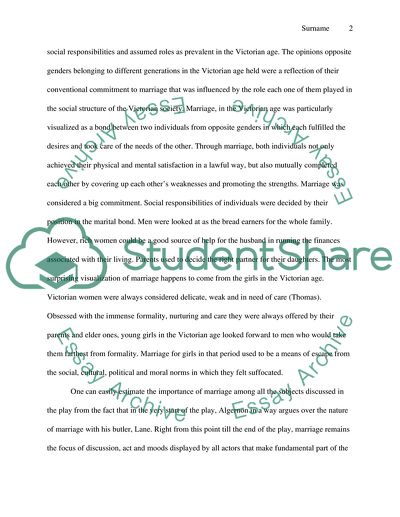 The Nature of Marriage in The Importance of Being Earnest