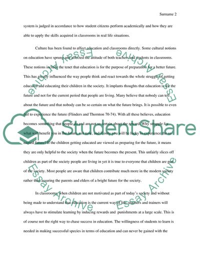 How Culture and Education Relate