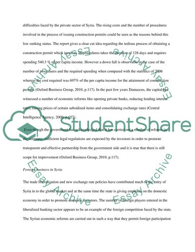 Written Report on SYRIA