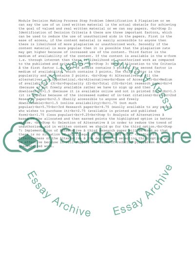 Decision-Making Process