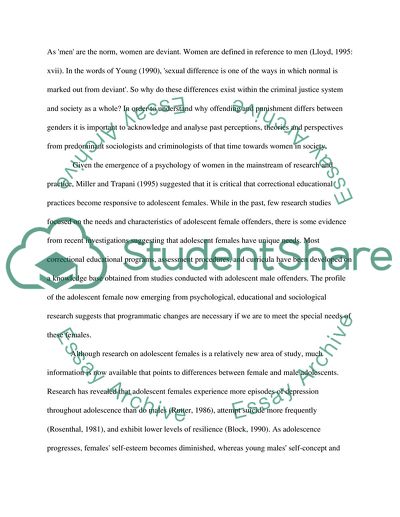 Discussion on the Treatment of the UK Female Offenders