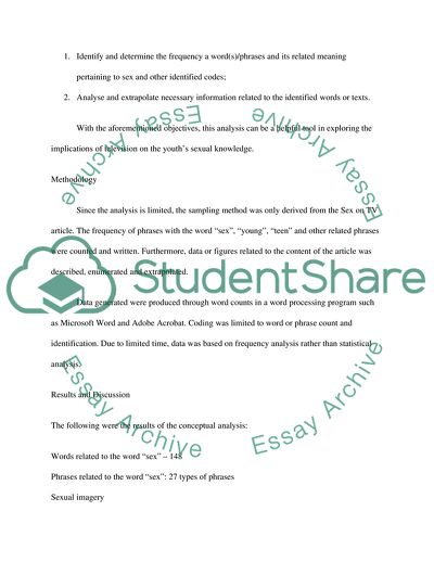 Sex on TV 3: Analysis