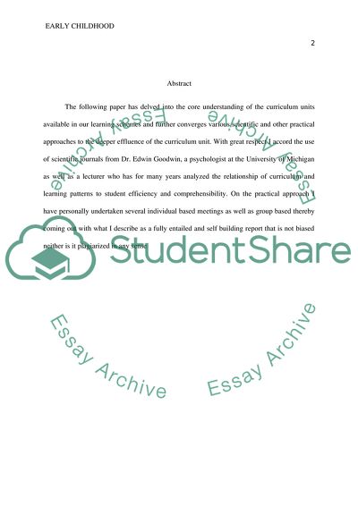 Goals and Problems of a Good Curriculum