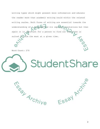 What Differentiates Academic Writing from Other Types of Writing