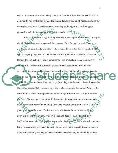 Fast Food Nation Book