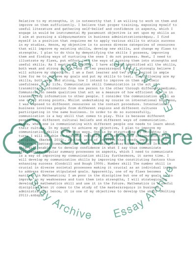 Developing and Improving Skills to Achieve Success