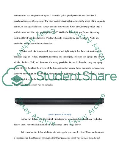 The Laptop Purchase Decision