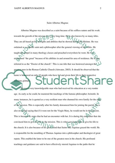 Saint Albertus Magnus ( Year 1193-1280 )