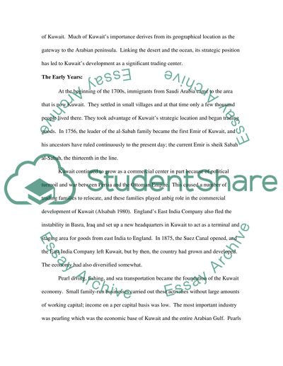 The Socioeconomic Background of Kuwait