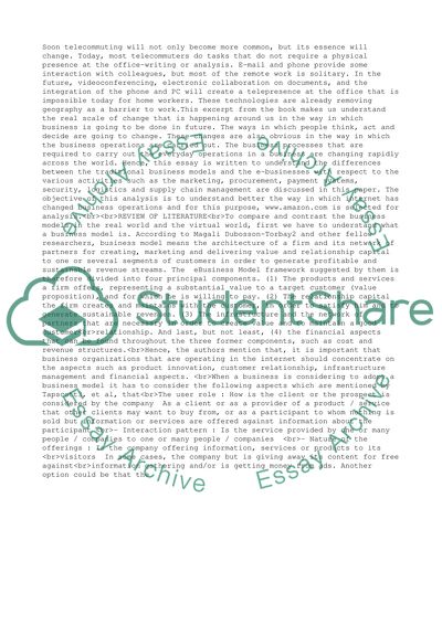 Assess of the strategies and processes as compared to traditional bricks and mortar businesses