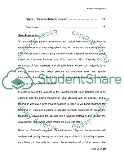 Project Management - Vixen Instruments: The Scantel Project