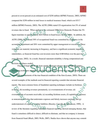 Fraudulent Financial Reporting