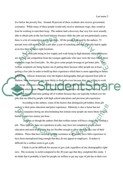 Employment and Job Availability in Our Society