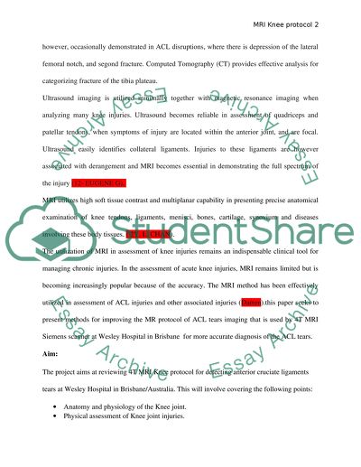 4T MRI Knee Protocol at the Wesley Hospital in Australia
