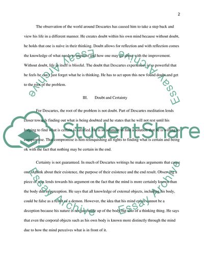 Descartes Wax Argument