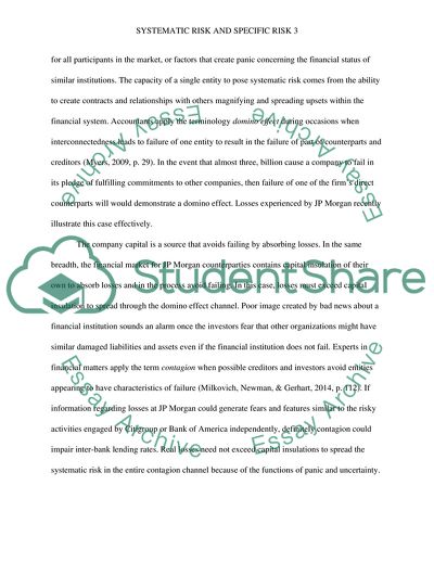 The Difference between Systematic and Specific Risk