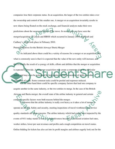 Finance: (mergers/takeovers)