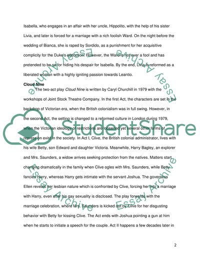 Cloud Nine and Women Beware Women