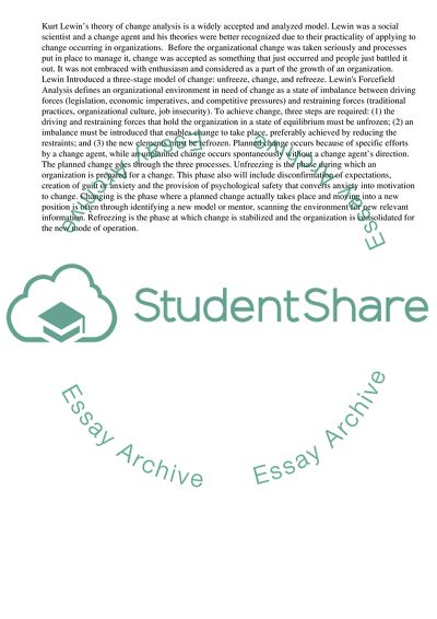 Managing Organizational Change