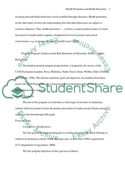 Comparing and Contrasting between Health Promotion and Health Education